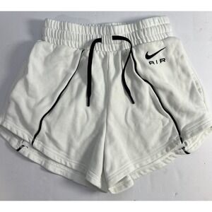 Nike Air Sweat Shorts Women's‎ XS White Drawstring Elastic Waist Cotton Fleece